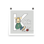 Letter K Print. The MoMeMans® Nursery and Kid's Room Alphabet Wall Art by Monica Escobar Allen
