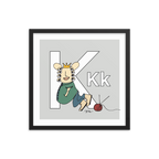 Letter K Print. The MoMeMans® Nursery and Kid's Room Alphabet Wall Art by Monica Escobar Allen