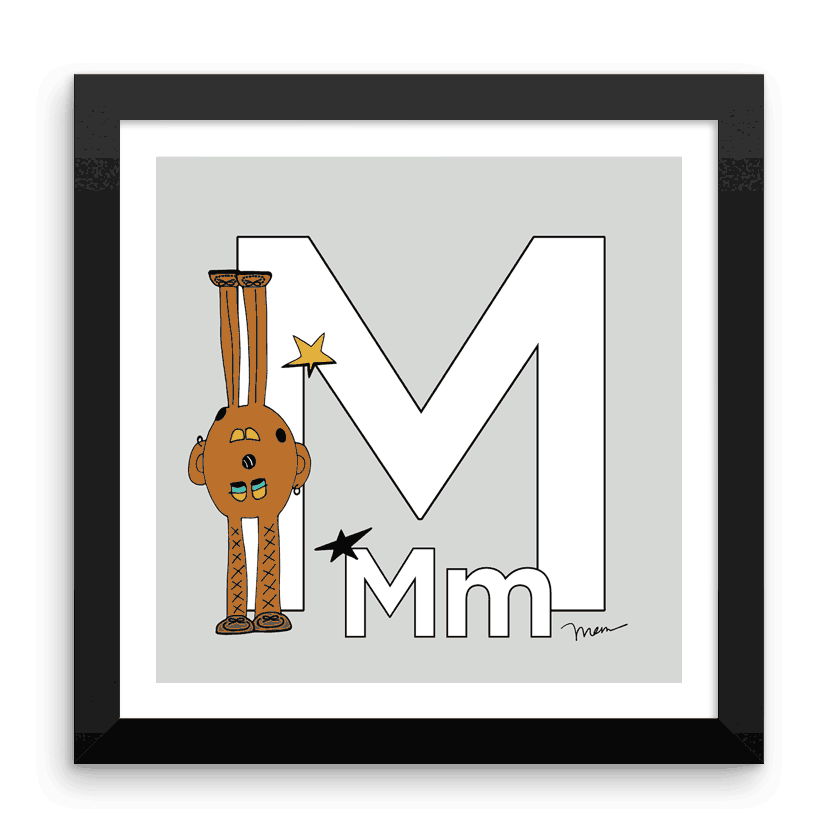 The Letter M. The MoMeMans® by Monica Escobar Allen.