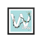 The MoMeMans® Nursery and Kid's Room Letter W Print by Monica Escobar Allen. For all the wonderful friends with names that start with W.