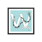 The MoMeMans® Nursery and Kid's Room Letter W Print by Monica Escobar Allen. For all the wonderful friends with names that start with W.