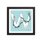 The MoMeMans® Nursery and Kid's Room Letter W Print by Monica Escobar Allen. For all the wonderful friends with names that start with W.