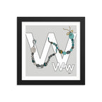 The MoMeMans® Nursery and Kid's Room Letter W Print by Monica Escobar Allen. For all the wonderful friends with names that start with W.