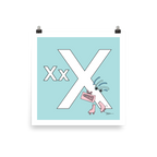 The MoMeMans® Nursery and Kid's Room Letter X Print by Monica Escobar Allen