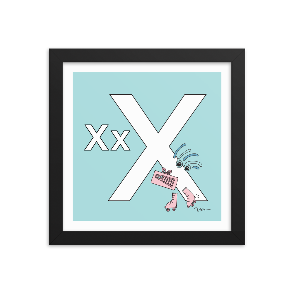 The MoMeMans® Nursery and Kid's Room Letter X Print by Monica Escobar Allen