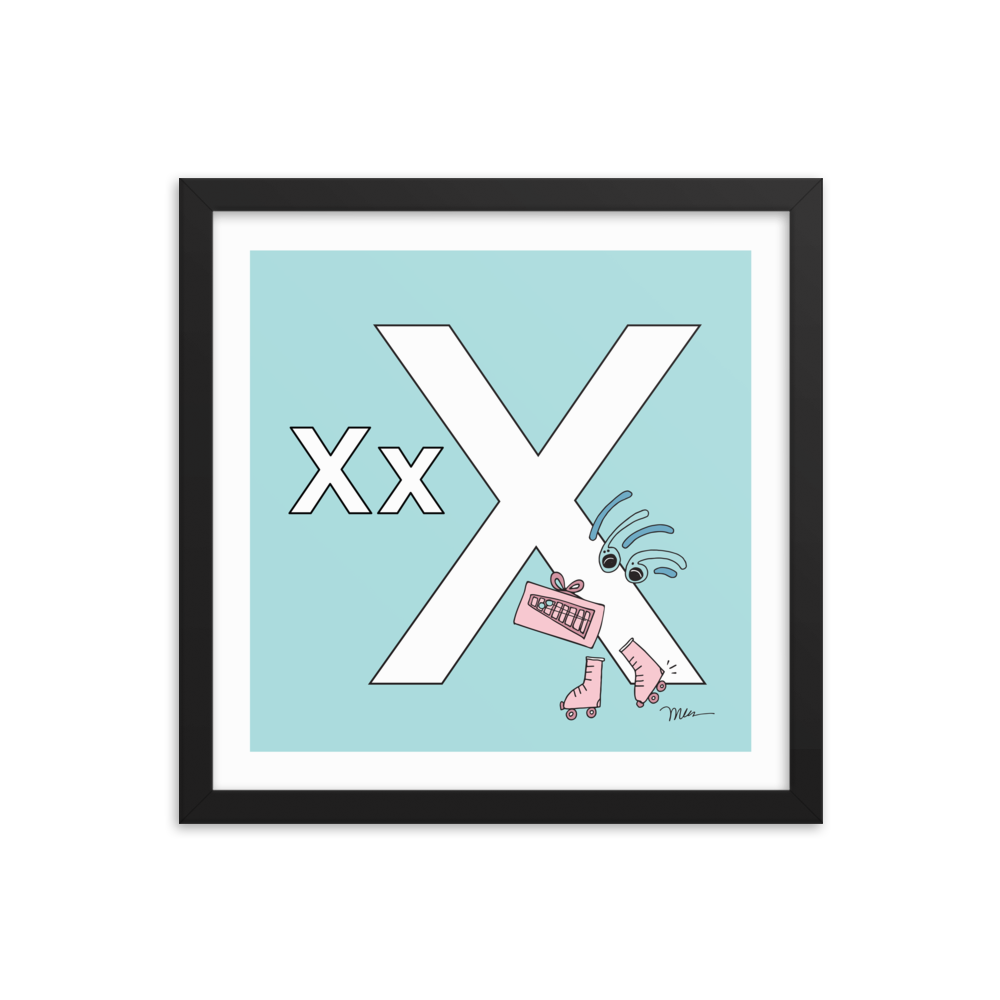 The MoMeMans® Nursery and Kid's Room Letter X Print by Monica Escobar Allen