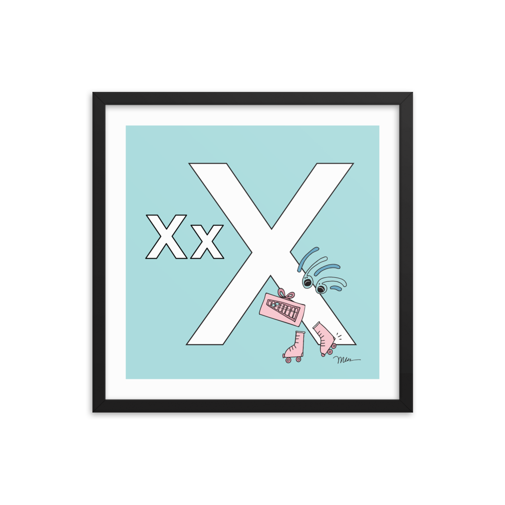 The MoMeMans® Nursery and Kid's Room Letter X Print by Monica Escobar Allen