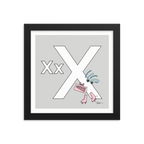 The MoMeMans® Nursery and Kid's Room Letter X Print by Monica Escobar Allen