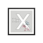 The MoMeMans® Nursery and Kid's Room Letter X Print by Monica Escobar Allen