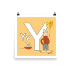 The MoMeMans® Nursery and Kid's Room Letter Y Print by Monica Escobar Allen