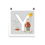 The MoMeMans® Nursery and Kid's Room Letter Y Print by Monica Escobar Allen