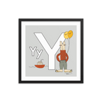 The MoMeMans® Nursery and Kid's Room Letter Y Print by Monica Escobar Allen