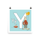 The MoMeMans® Nursery and Kid's Room Letter Y Print by Monica Escobar Allen