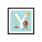 The MoMeMans® Nursery and Kid's Room Letter Y Print by Monica Escobar Allen