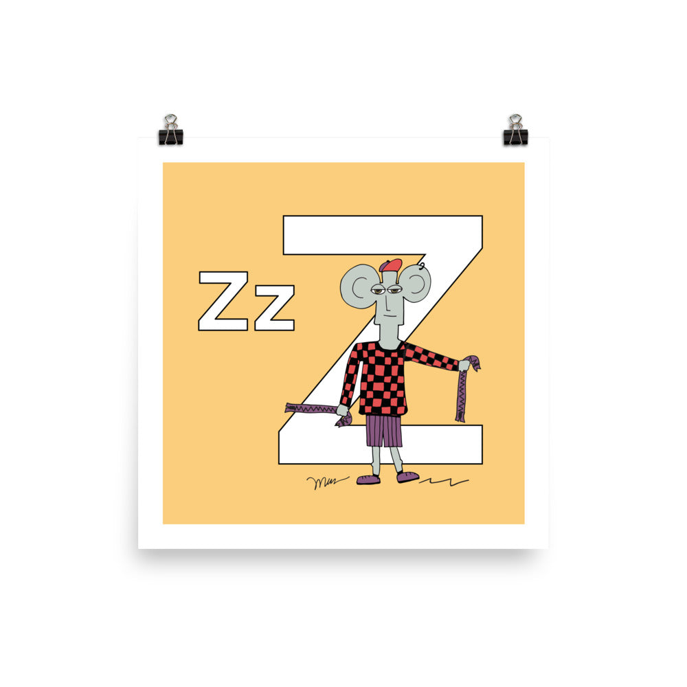 The Letter Z from The MoMeMans® by Monica Escobar Allen