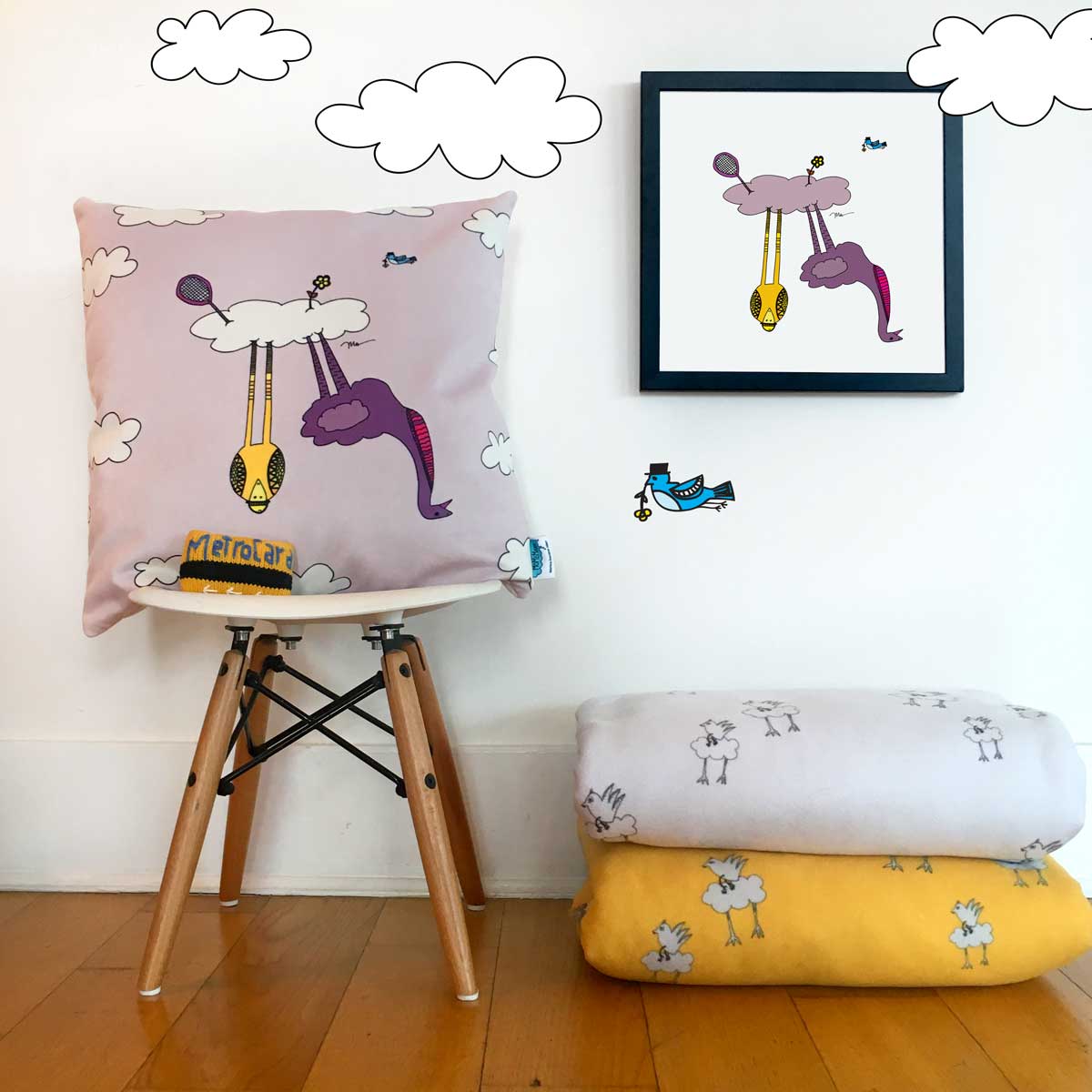 The MoMeMans® The Cloud Birds Print by Monica Escobar Allen