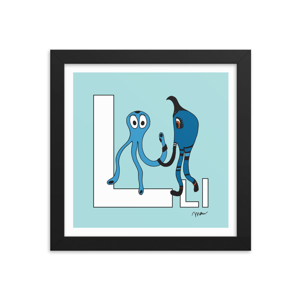 The MoMeMans™ The Letter L Print by Monica Escobar Allen