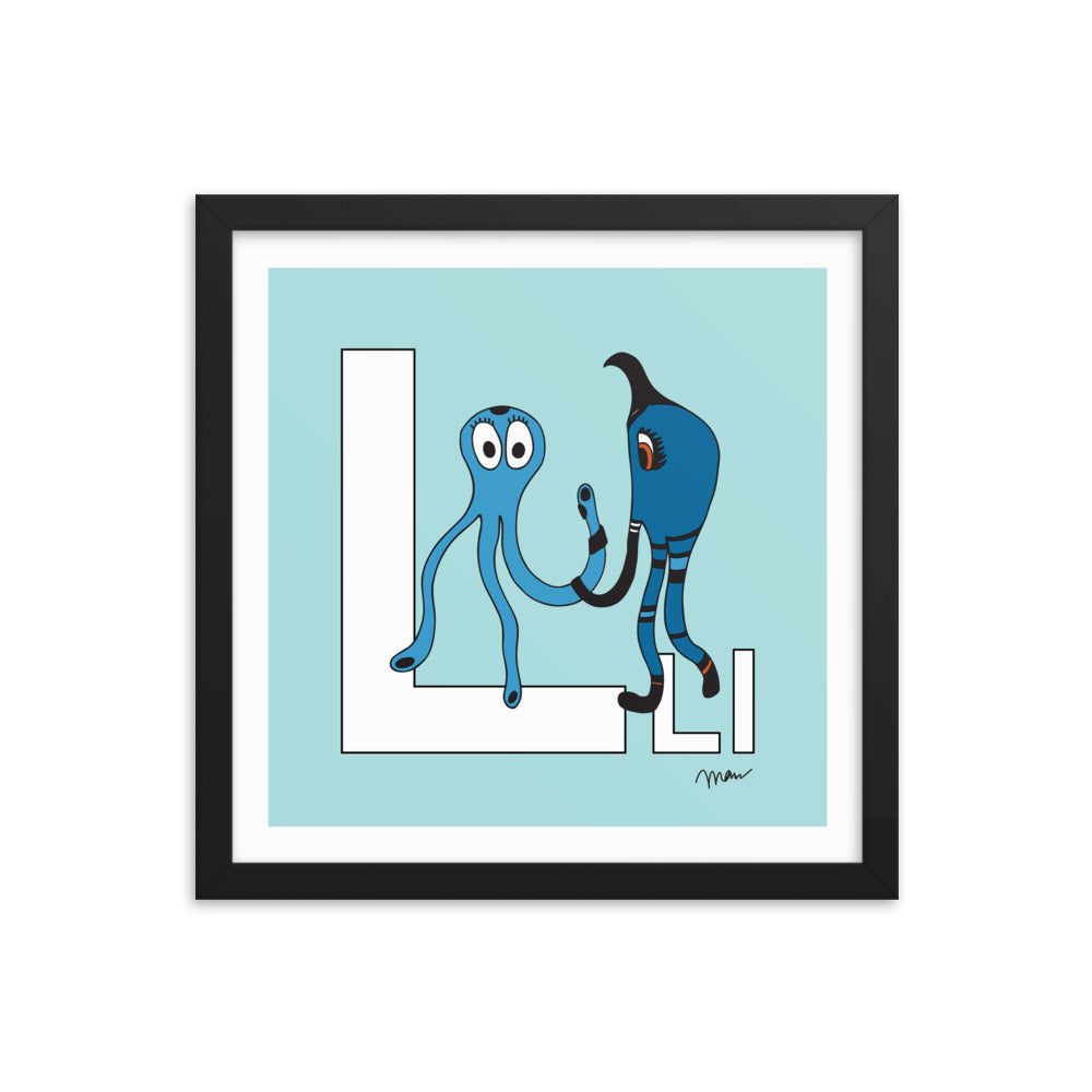 The MoMeMans™ The Letter L Print by Monica Escobar Allen