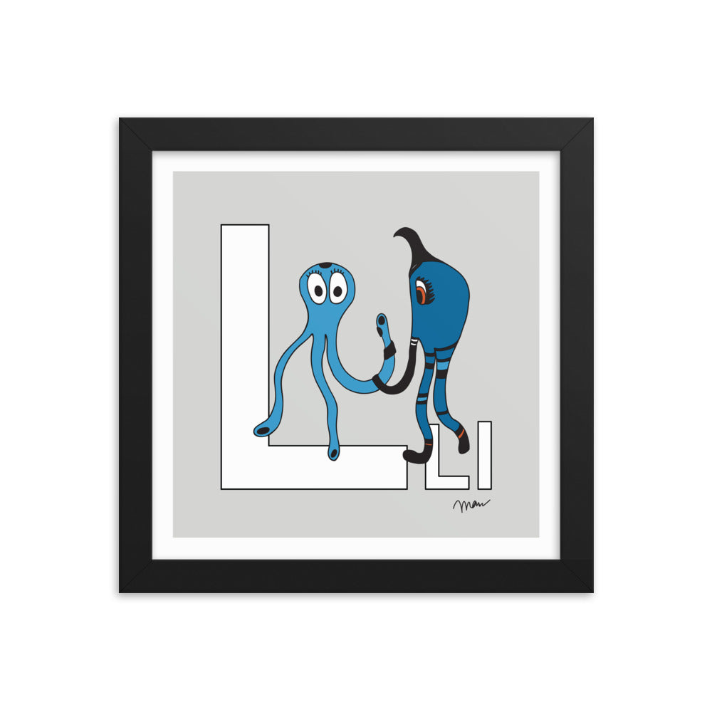 The MoMeMans™ The Letter L Print by Monica Escobar Allen