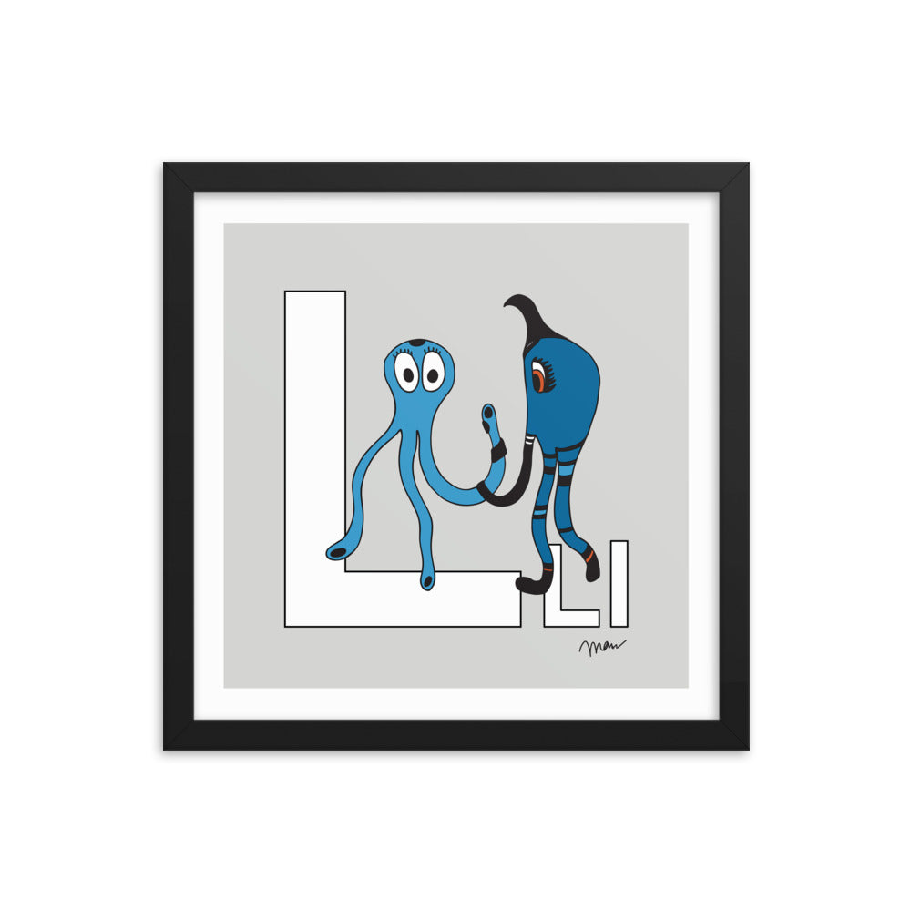 The MoMeMans™ The Letter L Print by Monica Escobar Allen