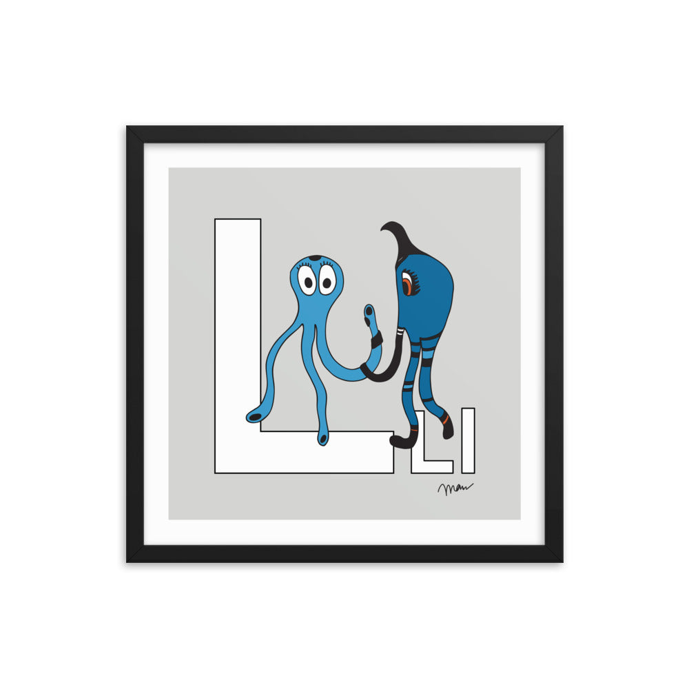 The MoMeMans™ The Letter L Print by Monica Escobar Allen