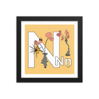 The MoMeMans® Nursery and Kid's Room Letter N Print by Monica Escobar Allen. For our no-nonsense little N friends.