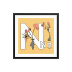The MoMeMans® Nursery and Kid's Room Letter N Print by Monica Escobar Allen. For our no-nonsense little N friends.