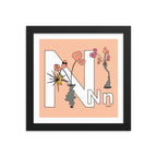 The MoMeMans® Nursery and Kid's Room Letter N Print by Monica Escobar Allen. For our no-nonsense little N friends.
