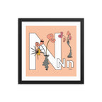 The MoMeMans® Nursery and Kid's Room Letter N Print by Monica Escobar Allen. For our no-nonsense little N friends.