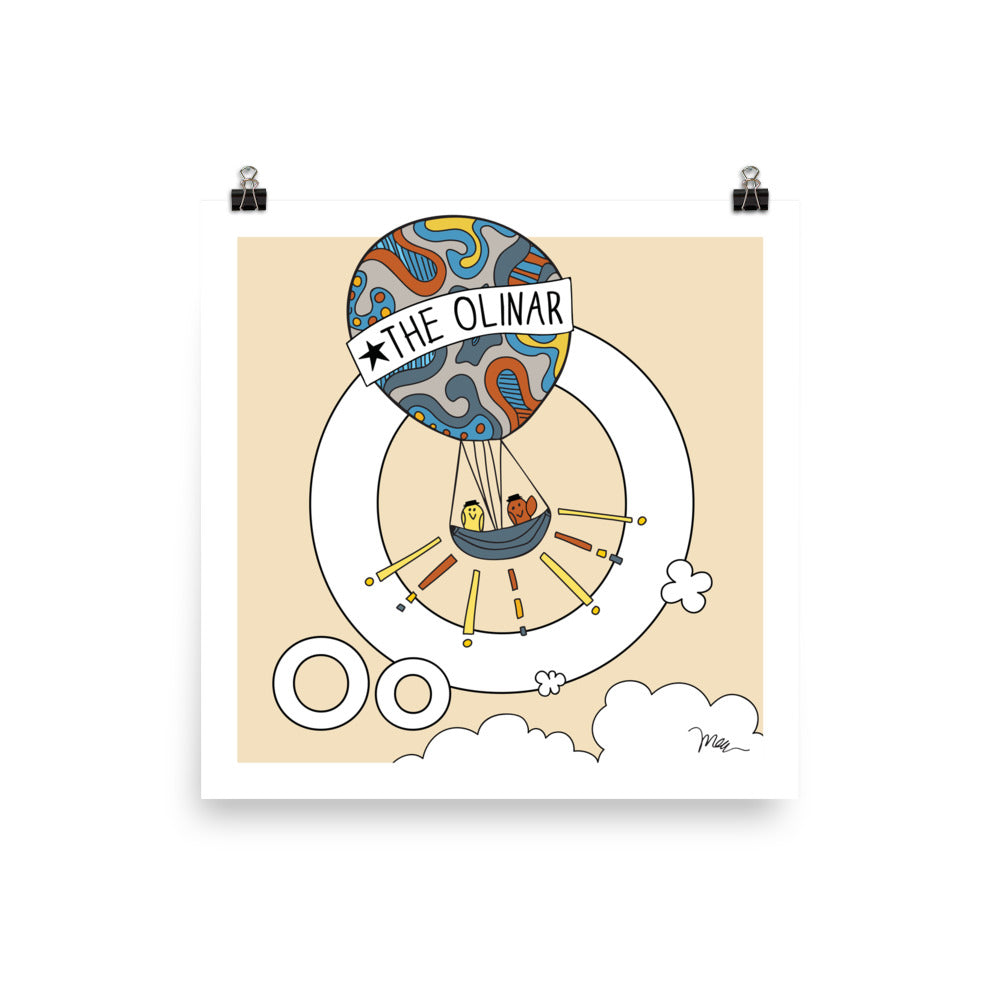 Letter O Print. The MoMeMans® Nursery and Kid's Room Alphabet Wall Art by Monica Escobar Allen. For the oddballs that make us all happy.