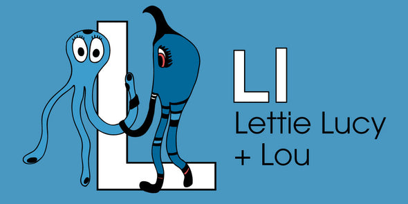 ZYX: Letter Ll. Lettie Lucy + Lou by Monica Escobar Allen.