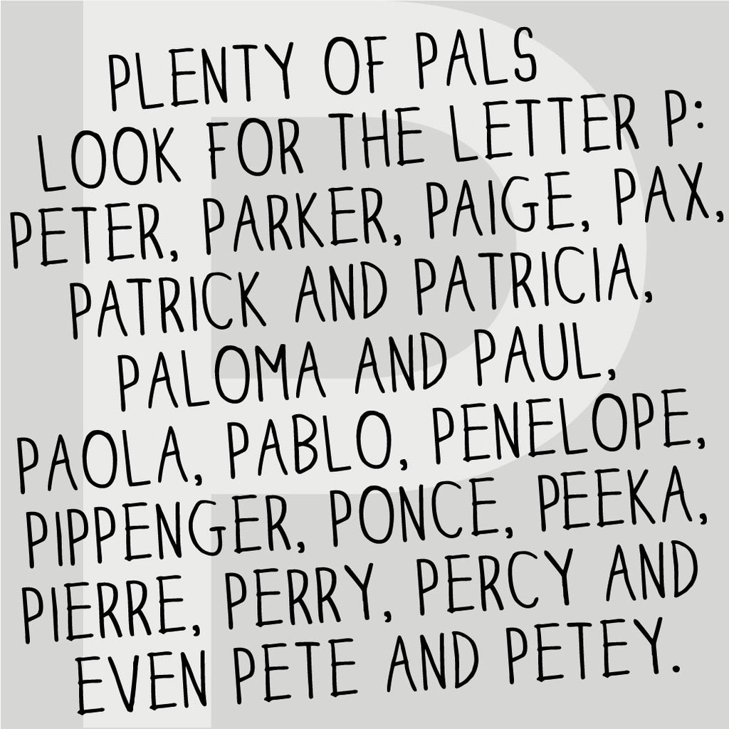 The MoMeMans® Nursery and Kid's Room Letter P Print by Monica Escobar Allen