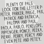 The MoMeMans® Nursery and Kid's Room Letter P Print by Monica Escobar Allen
