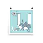 The MoMeMans® Nursery and Kid's Room Letter U Print by Monica Escobar Allen. For all the unique kids that will ultimately change the world.