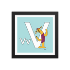 The MoMeMans® Nursery and Kid's Room Letter V Print by Monica Escobar Allen