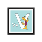 The MoMeMans® Nursery and Kid's Room Letter V Print by Monica Escobar Allen