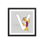 The MoMeMans® Nursery and Kid's Room Letter V Print by Monica Escobar Allen