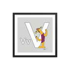 The MoMeMans® Nursery and Kid's Room Letter V Print by Monica Escobar Allen