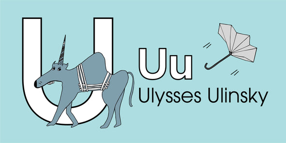 The MoMeMans® ZYX Project: Alliterative Tales from Z to A. Letter U: Ulysses Ulinsky by Monica Escobar Allen. Learning the ABCs for Babies and Tots.