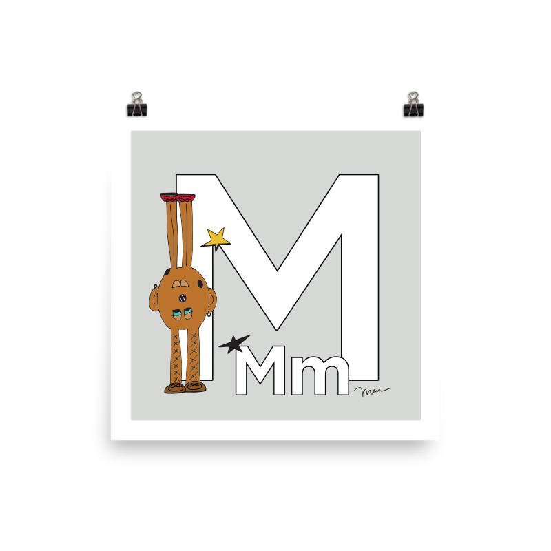 The Letter M. The MoMeMans® by Monica Escobar Allen.