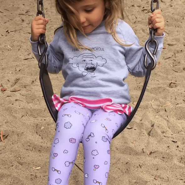Shower Me with Rainbows Kids Leggings from The MoMeMans™ by Monica Escobar Allen