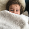 The MoMeMans® Barbara Birdie Teddy Bear Sherpa SHH™ Kids Blanket by Monica Escobar Allen