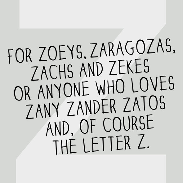 The Letter Z from The MoMeMans™ by Monica Escobar Allen