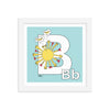 Letter B Art Print, Grey, featuring Bea. For Nursery Rooms, Kids Rooms and Playrooms. The MoMeMans® Stories, Decor and Gifts for Creative Little Kids and Grown-up Kids by Monica Escobar Allen.