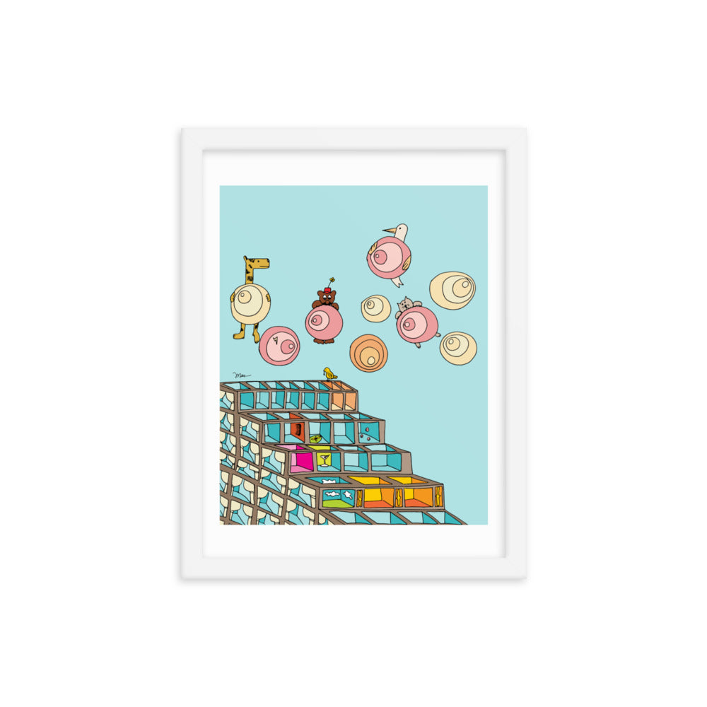 Nursery Wall Art Stairhouses Print | themomemans.com