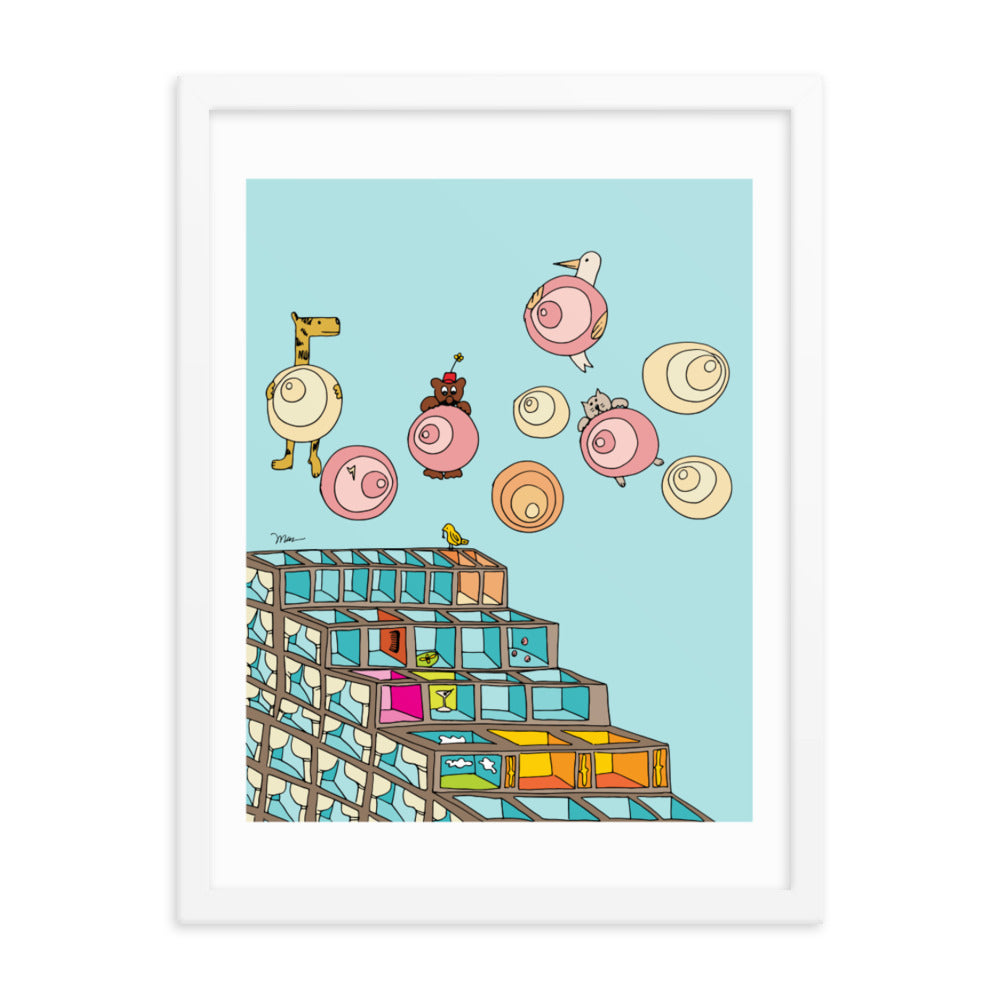 Nursery Wall Art Stairhouses Print | themomemans.com