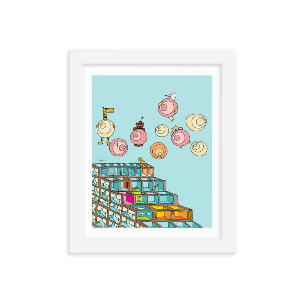 Nursery Wall Art Stairhouses Print | themomemans.com