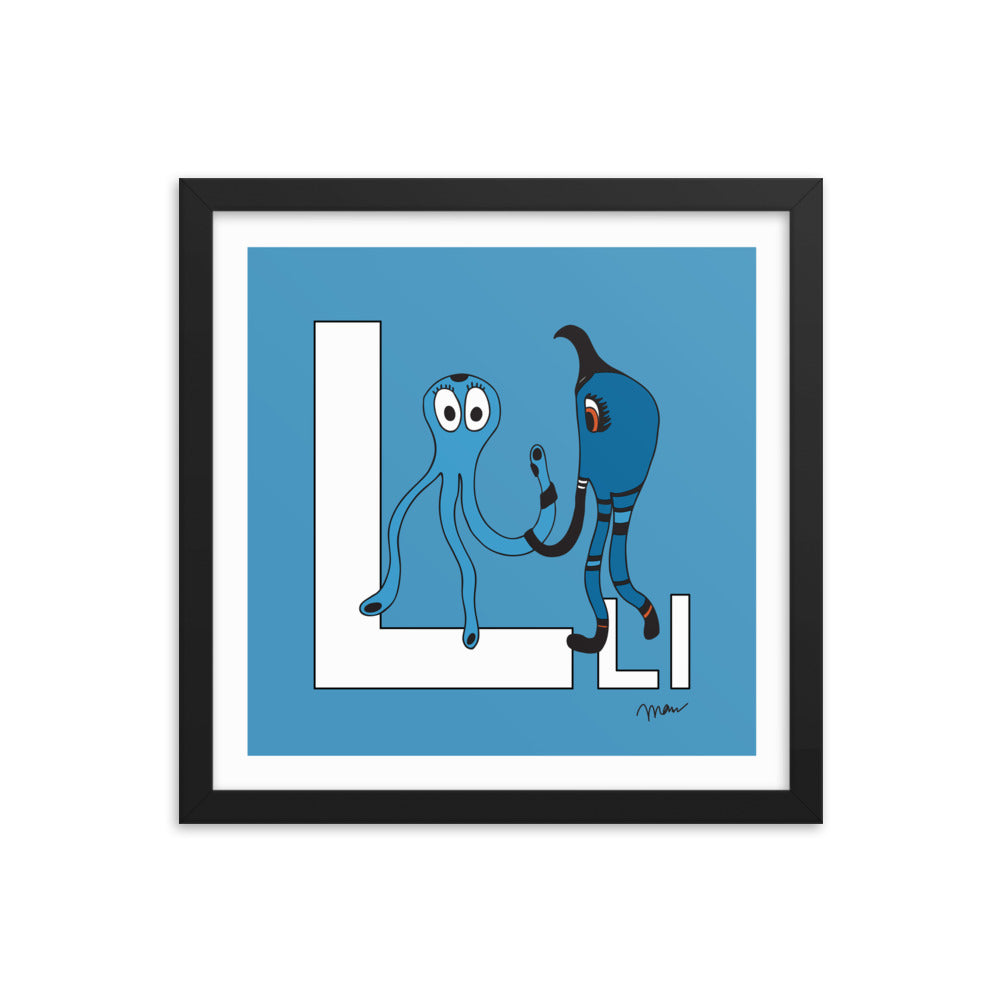 The MoMeMans™ The Letter L Print by Monica Escobar Allen