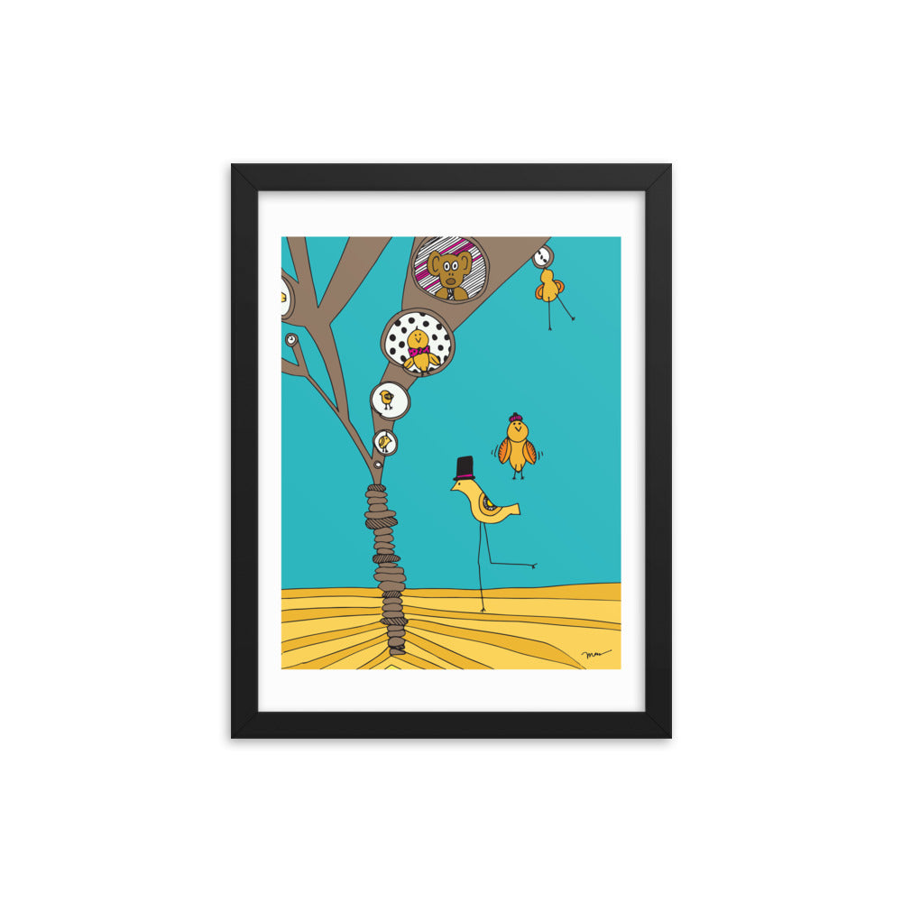 The MoMeMans® Treehouses Print by Monica Escobar Allen