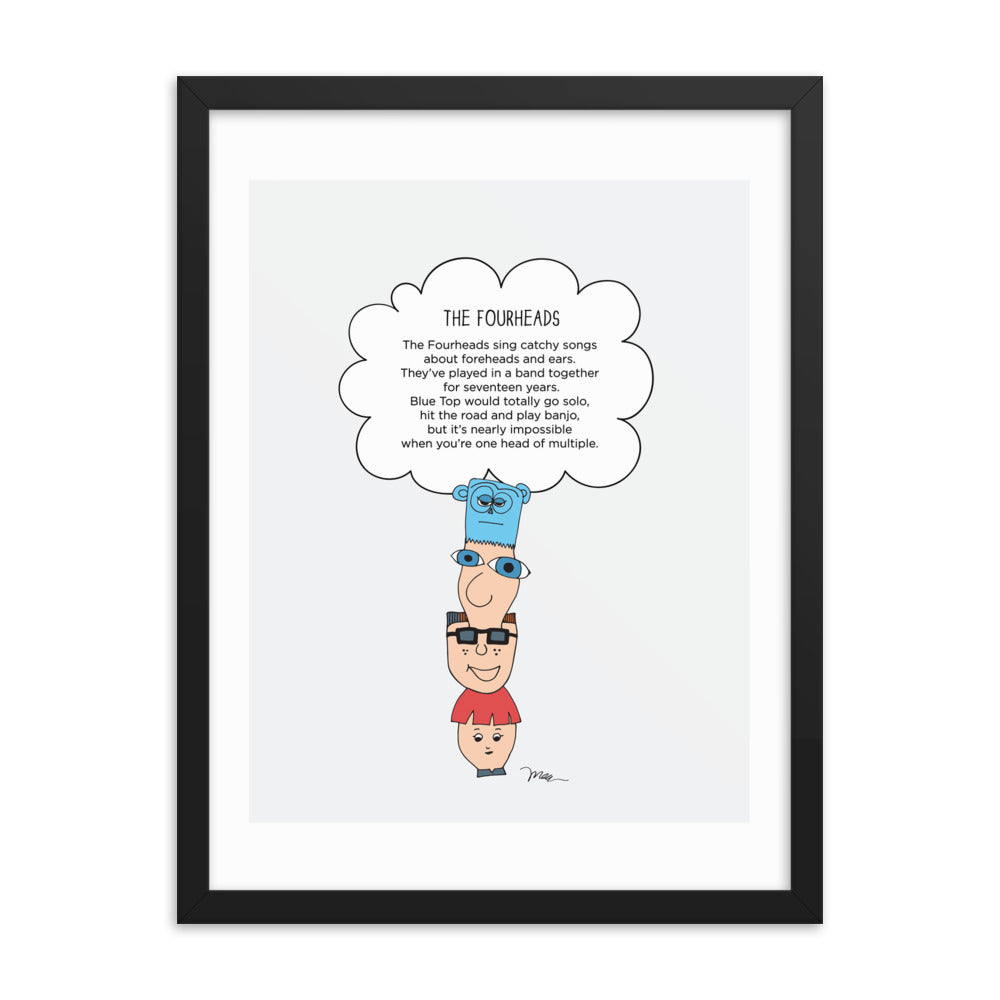 The MoMeMans® Fourheads Print by Monica Escobar Allen